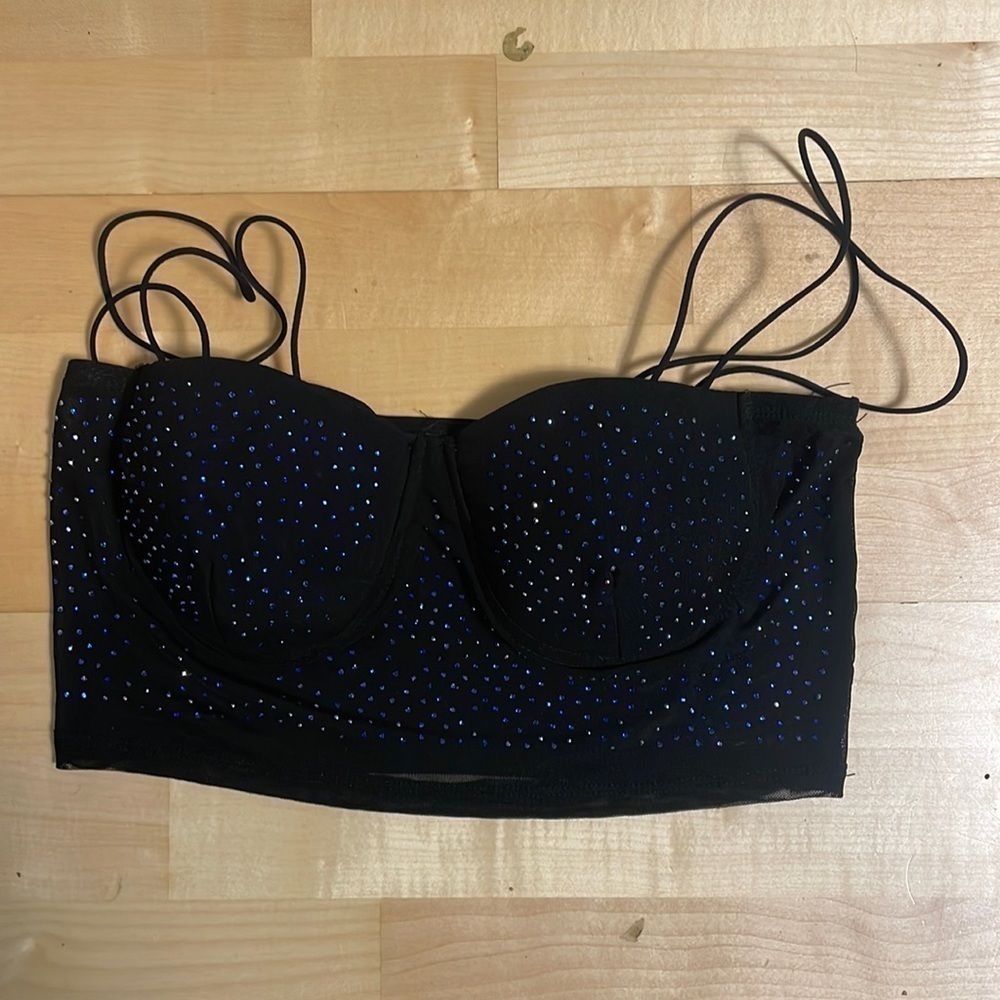 HAUTE MONDE Crop Bustier Size M